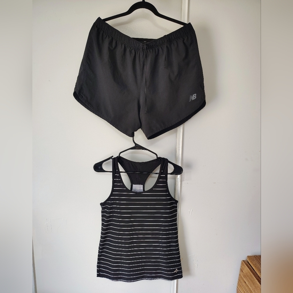 New Balance athletic shorts 5 inch adjustable straps activewear lightweight L. - Picture 15 of 16